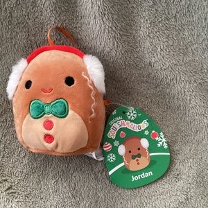 Squishmallows Jordan the Gingerbread Boy 4 inch Plush Ornament Christmas
